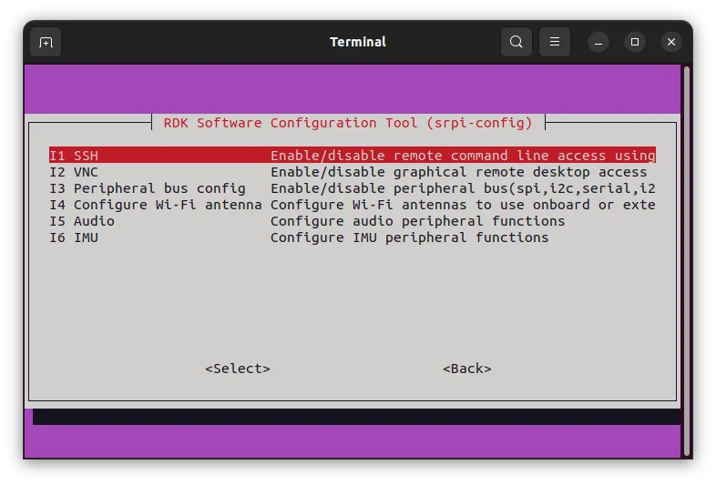 Screenshot of the S100P configuration tool